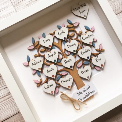 LARGE FAMILY TREE FRAME 10-15 NAMES