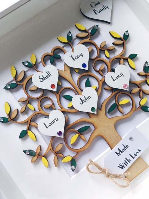 FAMILY TREE FRAME | YELLOW & GREEN LEAVES