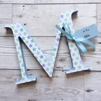 NURSERY BABY INITIAL LETTER | PERSONALISED KEEPSAKE | BOY