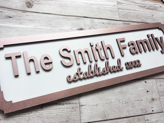 STREET SIGN PLAQUE | ROSE GOLD | 50CM - Image 2