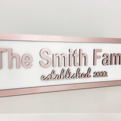 STREET SIGN PLAQUE | ROSE GOLD | 50CM